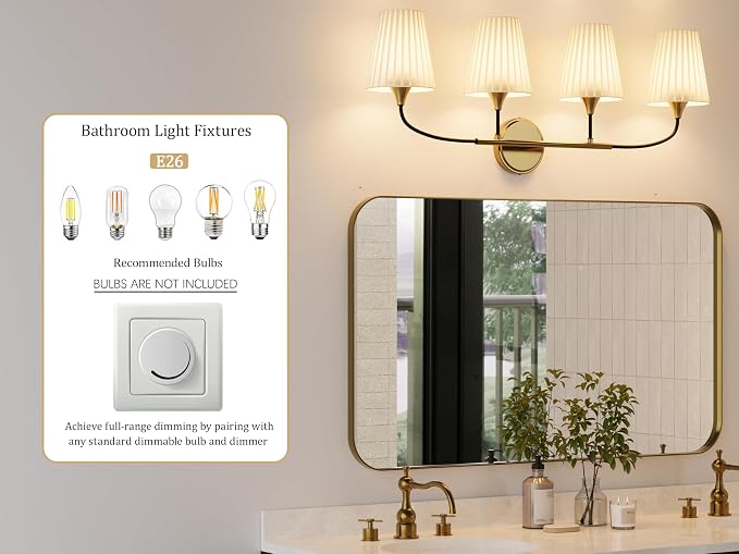 4-Light Bathroom Light Fixtures, Modern Light Fixtures - Image 6