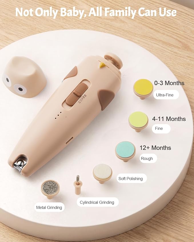 Lictin Baby Healthcare and Grooming Kit, 26 in 1 Rechargeable Baby Nail Trimmer - Image 4