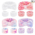 CIEHER 12 PCS Makeup Headband for Women Wrist Washband Scrunchies Cuffs for by CIEHER