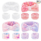 CIEHER 12 PCS Makeup Headband for Women Wrist Washband Scrunchies Cuffs for by CIEHER