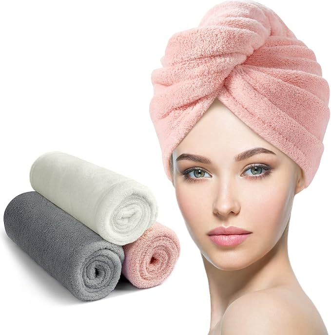 YFONG 3 Pack Microfiber Hair Towel Wrap by YFONG