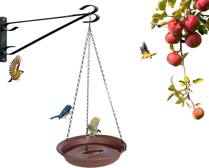 VUWEZ Hanging Bird Bath, Hanging Bird Water Feeder - Image 8
