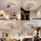 Shine LUEST Modern LED Bedroom Ceiling Light, 2 Adjustable Spotlights, Dimmable - Image 9