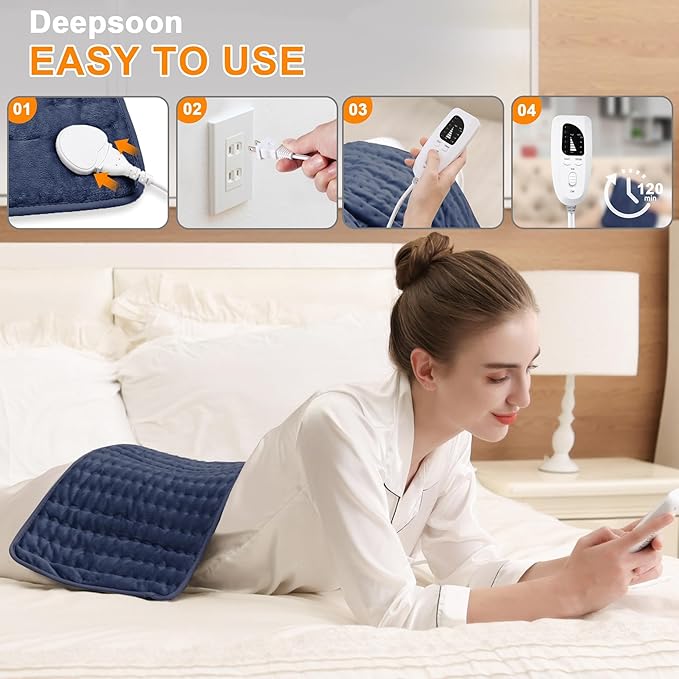 Deepsoon Heating Pad, Electric Heating Pads - Image 3