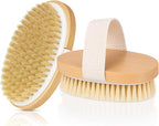 OPAZ 2-Pack Dry Body Brush – Natural Boar Bristles, Ergonomic Cotton Strap – by Opaz