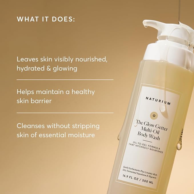 Naturium The Glow Getter Multi-Oil Hydrating Body Wash, Gentle Cleanser - Image 4