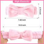 Ondder 8 Pcs Pink Spa Headband Microfiber Makeup & Face Wash Headbands - Image 6