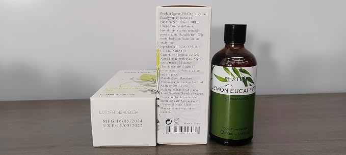 Lemon Eucalyptus 3.38fl.oz Essential Oil, PHATOIL Pure Aromatherapy Oils - Image 8