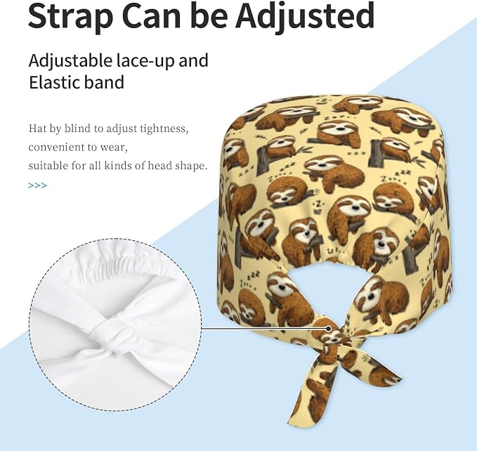 Alligator Ice Cream Working Cap, Scrub Cap - Image 4