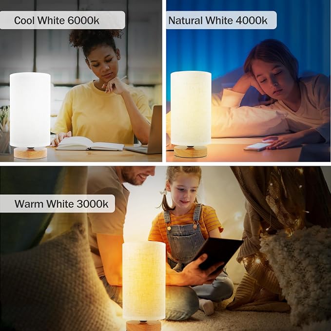Minimalist Bedside Table Lamps for Bedrooms Set of 2, 3 Color Temperature - Image 3