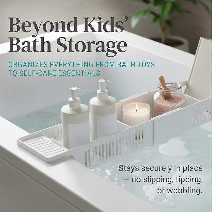 KidCo Bath Toy Organizer Storage Basket, 3 Compartment Horizontal Large - Image 6