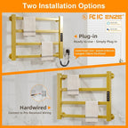 ENZE Smart Luxury Heated Towel Rack, 4-Bar Gold Electric Towel Warmer 115W - Image 8