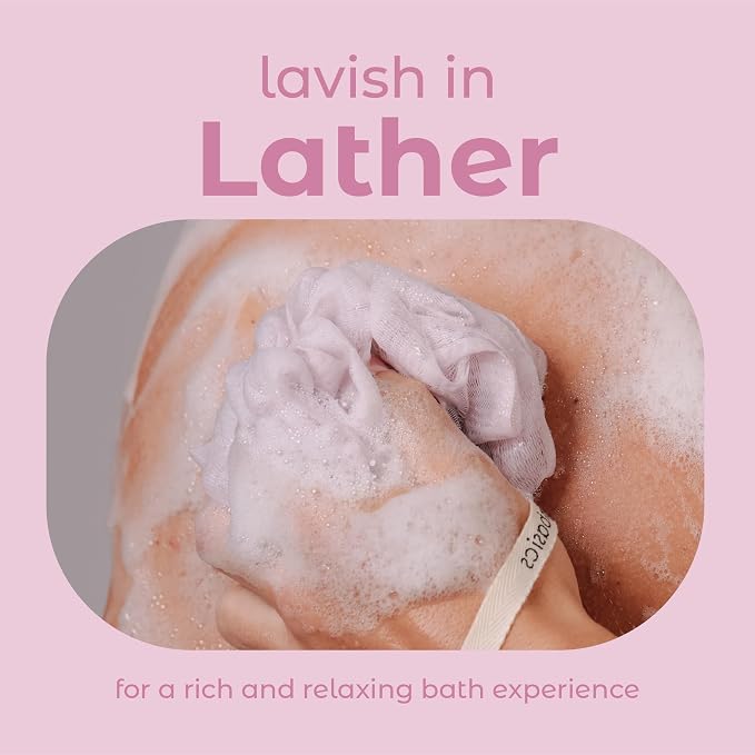 MainBasics Bath Shower Loofah Sponge Pouf Body Scrubber Exfoliator Body Wash - Image 4