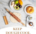 Koville Marble Rolling Pin, Non-Stick Polished Dough Roller, Pie Crust - Image 5