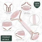 Jade Roller for Face, Facial Roller Massager Skin Care Tool, Gua Sha Facial - Image 2