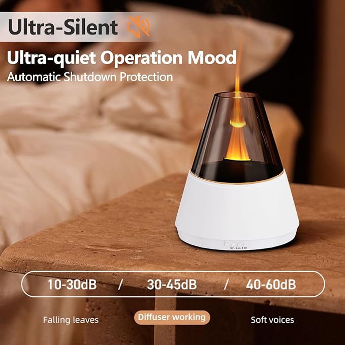 Flame Essential Oil Diffuser, Upgrade 7 Colour Lights Aromatherapy Diffuser - Image 5