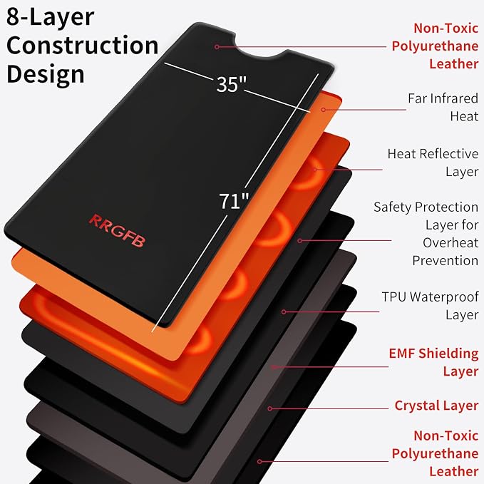 Low EMF Portable Infrared Sauna Blanket, Crystal Therapy Home Relaxation - Image 7