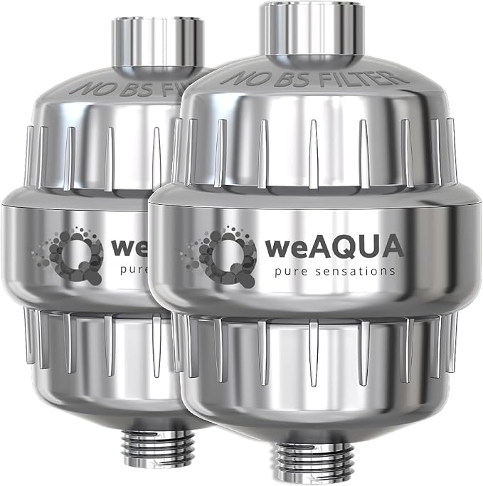 weAQUA Heavy Duty Shower Filter Family 2 PACK – 99% Removal by weAQUA
