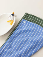 WENSHUO Azure Holiday-Striped Hair Towel Wrap-Drying Tool, 100% Combed Cotton - Image 5