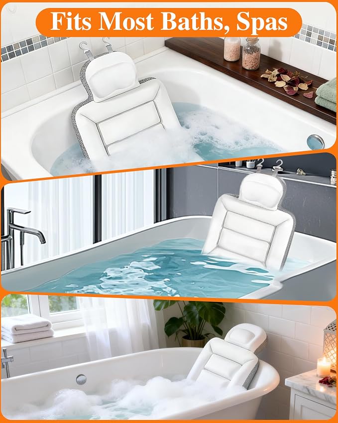 Full Body Bath Pillow for Bathtub, Thick Luxury Bathtub Cushion - Image 8