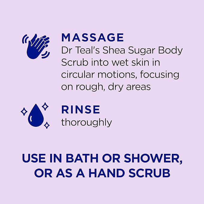 Dr Teal's Shea Sugar Sleep Scrub, - Image 3