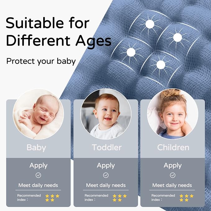 Yoofoss Hooded Baby Towels for Newborn 2 Pack 100% Muslin Organic Cotton Baby - Image 4