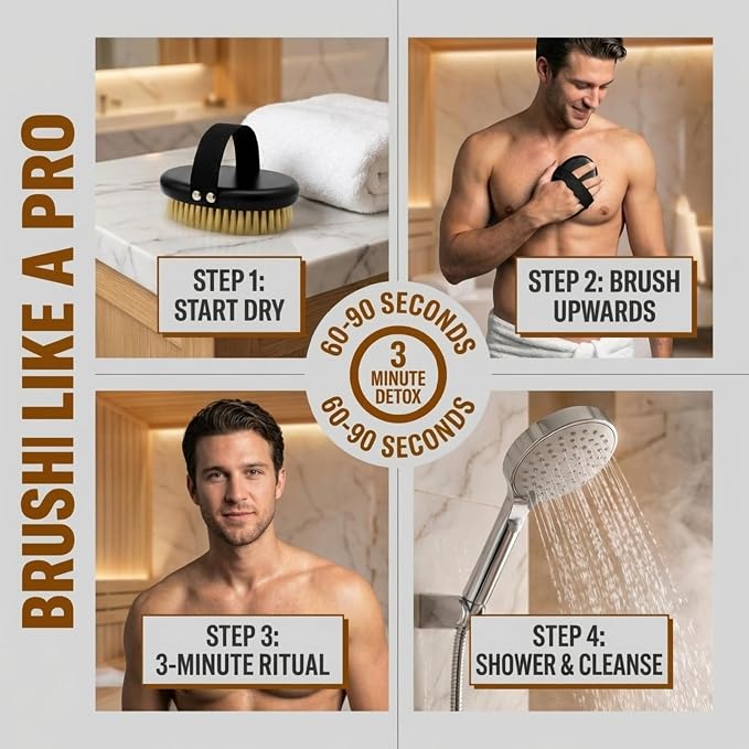 Serrento Dry Brush for Skin – Exfoliating Body Tool for Dry Brushing & - Image 8