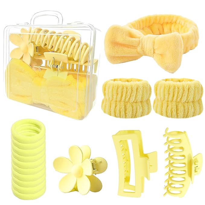 16 Pcs Skincare Headband Set, Face Washing Headband by XiuyingFeng