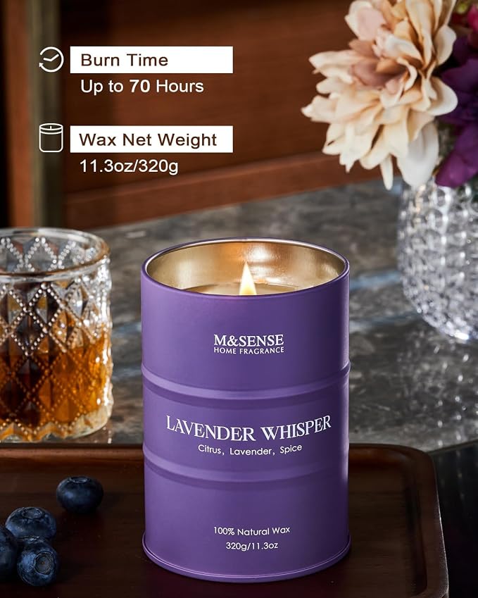 M&SENSE Lavender Scented Soy Candles - Image 5