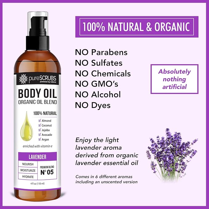 pureSCRUBS Ultra Moisturizing Lavender Body Oil Spray - Image 6