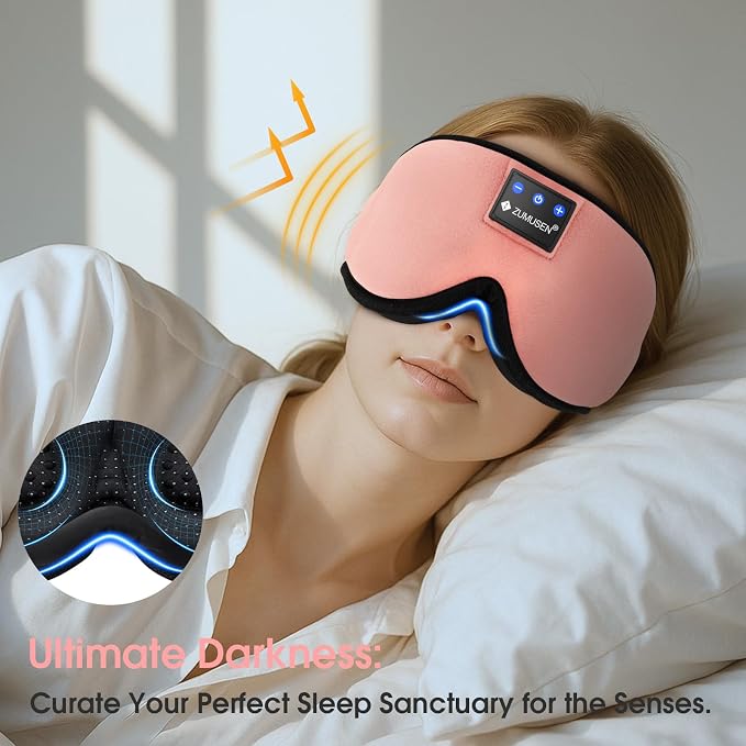 ZUMUSEN Bluetooth Sleep Headphones, 3D Wireless Music Eye Mask - Image 7