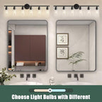 Espird 6 Lights Bathroom Vanity Light Fixtures Matte Black, Rustic Farmhouse - Image 5