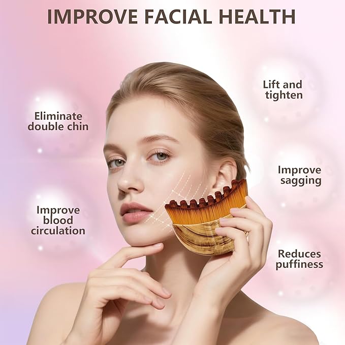Lymphatic Contour Face Brush, Super Soft Manual Lymphatic Drainage Massager - Image 5