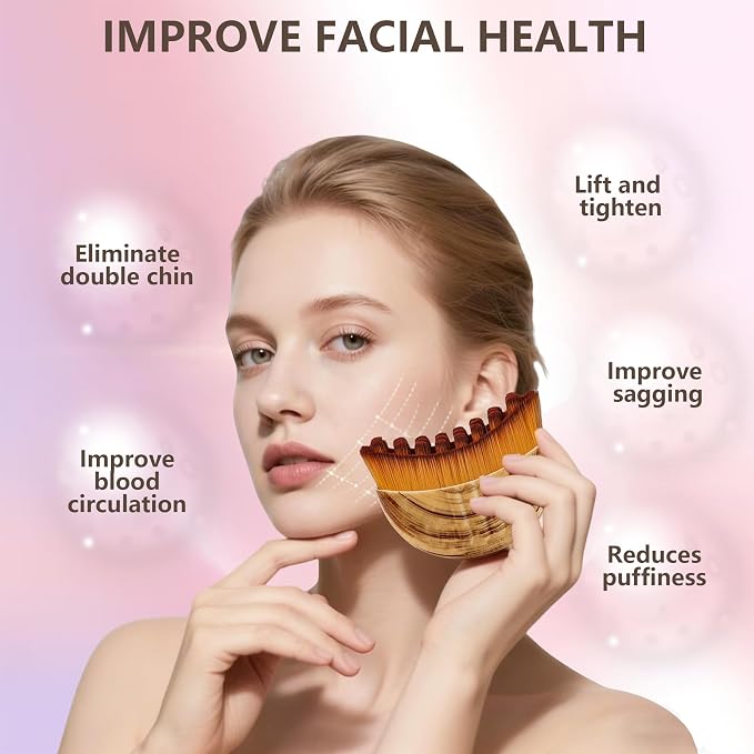 Lymphatic Contour Face Brush, Super Soft Manual Lymphatic Drainage Massager - Image 3