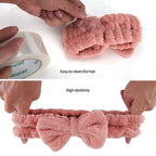 4 Pack Makeup Spa Headband Microfiber Bow Towel Soft Fluffy Washing Face - Image 5