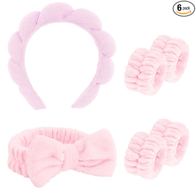CAVETEE 6 Pack Spa and Makeup Headbands by CAVETEE