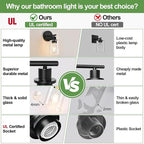 Zarbitta Set of 2 Wall Sconces for Bathroom, Bathroom Wall Lamp for Mirror - Image 2