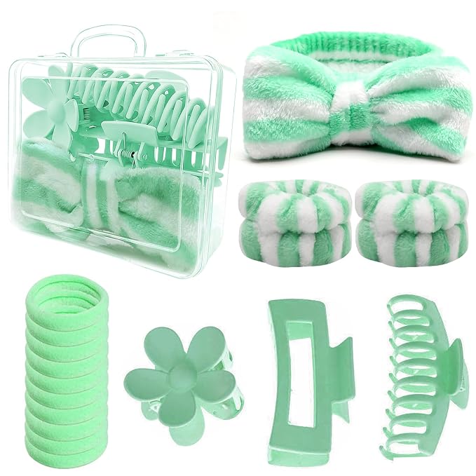 16 Pcs Skincare Headband Set, Face Washing Headband by XiuyingFeng