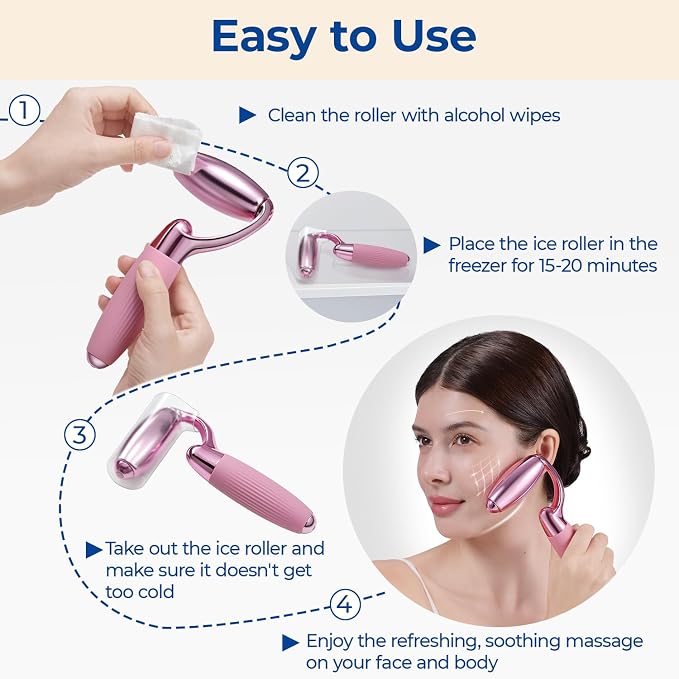 MORGLES Ice Roller for Face, Professional Face Roller Cryotherapy Tool to - Image 6