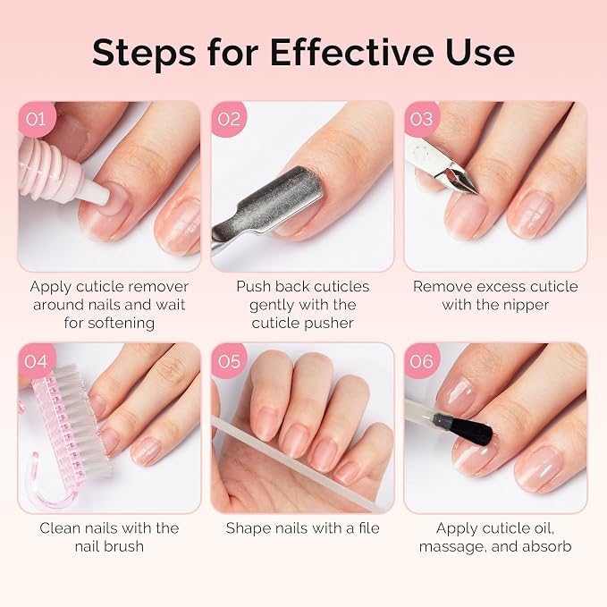 MelodySusie Cuticle Remover Kit, 60g Cuticle Remover Cream 15ML Cuticle Oil - Image 7