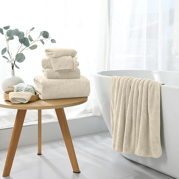 Extra Large Bath Towel Set of 4, Oversized Bath Sheet Super Soft Highly - Image 2