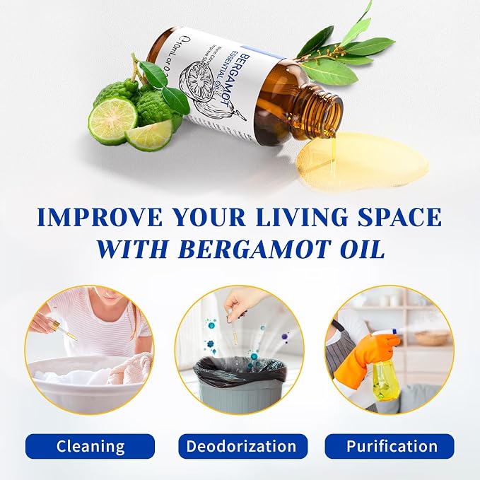 HIQILI Bergamot Essential Oil for Diffuser, 100% Pure & Natural, Travel Size - Image 4