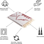 InfuseZen Turkish Towel with Mountain Landscape – 100% Organic Turkish Cotton - Image 2