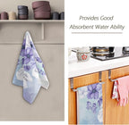 Purple White Violet Floral Hand Towels - Image 6