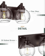 Oil Rubbed Bronze Bathroom Light Fixtures, 6-Light Bathroom Vanity Lights Over - Image 3