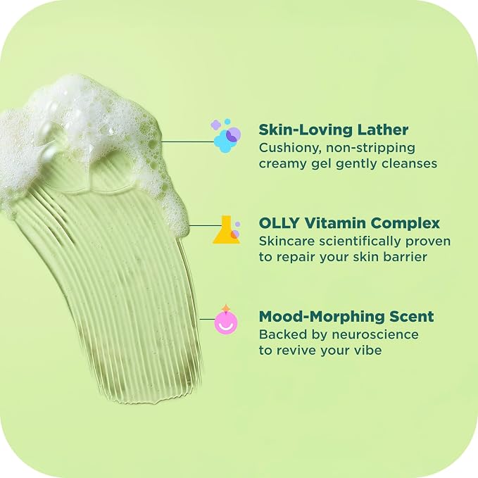 OLLY Revive Body Wash with Magnesium, Electrolytes & Vitamin B12– Nourishing - Image 6