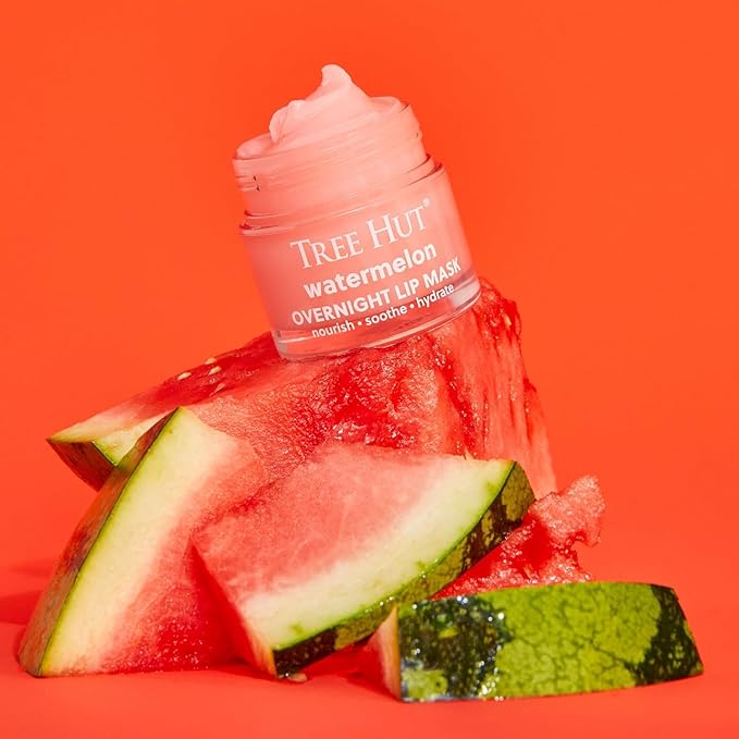 Tree Hut Watermelon Overnight Lip Mask, Hydrating Lip Treatment, Leave On - Image 4