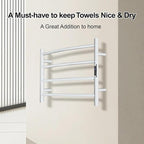 Towel Warmer with Built-in Timer Bathroom Wall Mounted Bath Towel Heater - Image 4