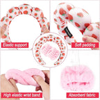 Zkptops Spa Headband for Washing Face Wristband Set Sponge Makeup Skincare - Image 5