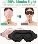 BeeVines 2 Pack 3D Contoured Sleep Mask Sleeping Eye Masks - Image 3
